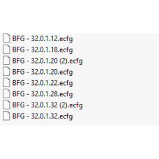 BFG ecfg files BFG ecfg files
