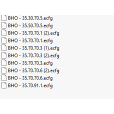 BHO ecfg files BHO ecfg files