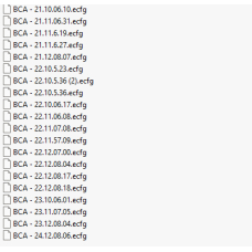BCA ecfg files BCA ecfg files