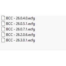 BCC ecfg files BCC ecfg files