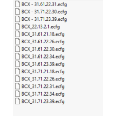 BCX ecfg files BCX ecfg files