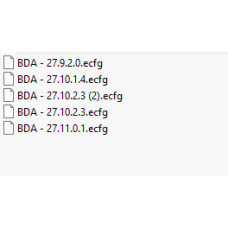 BDA ecfg files BDA ecfg files