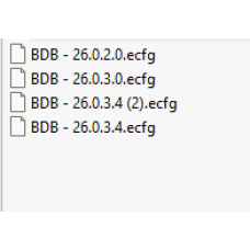 BDB ecfg files BDB ecfg files